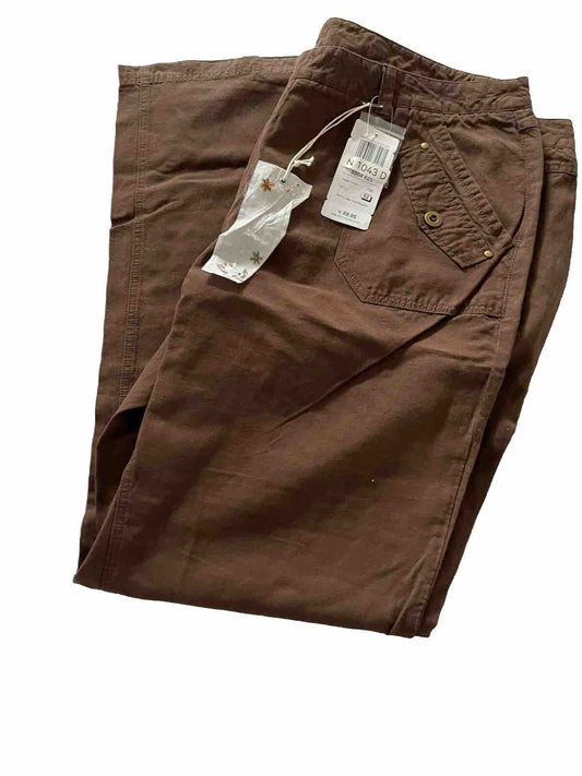 b2 Wild Eagle Original Stoff Hose Damen (Neu/Etikett) Vintage Braun Gr.52