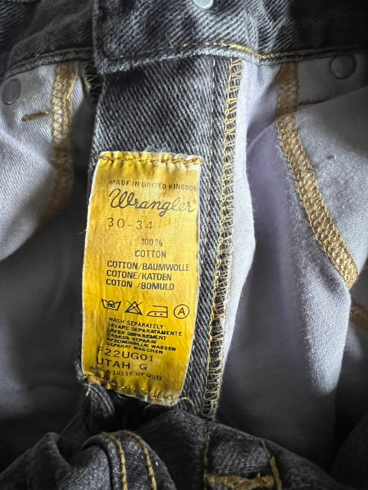 Wrangler Original Jeans Damen (gebraucht) Grau Gr.W30 L34