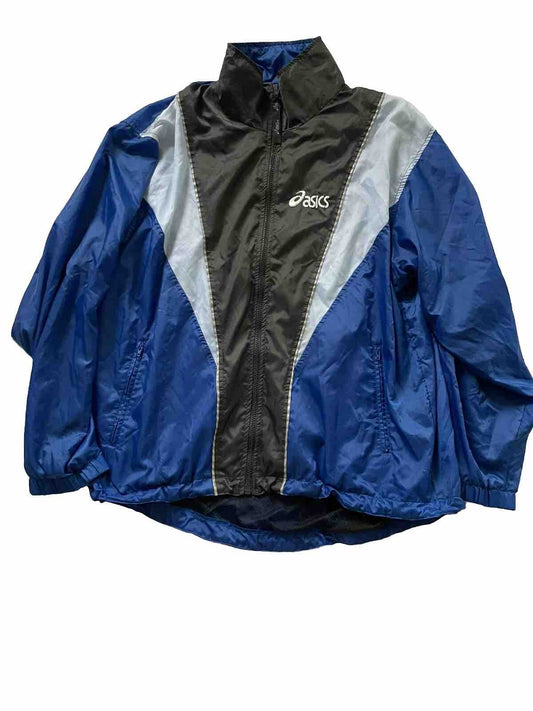 Asics Original Windbreaker Jacke (gebraucht) Blau,Weiß,schwarz Gr.L