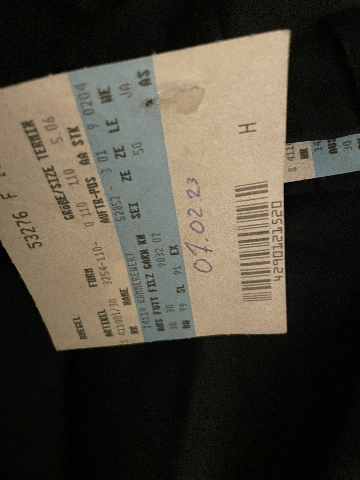 Benvenuto  Stoffhose Herren (Neu/Etikett) Gr.114 Schwarz